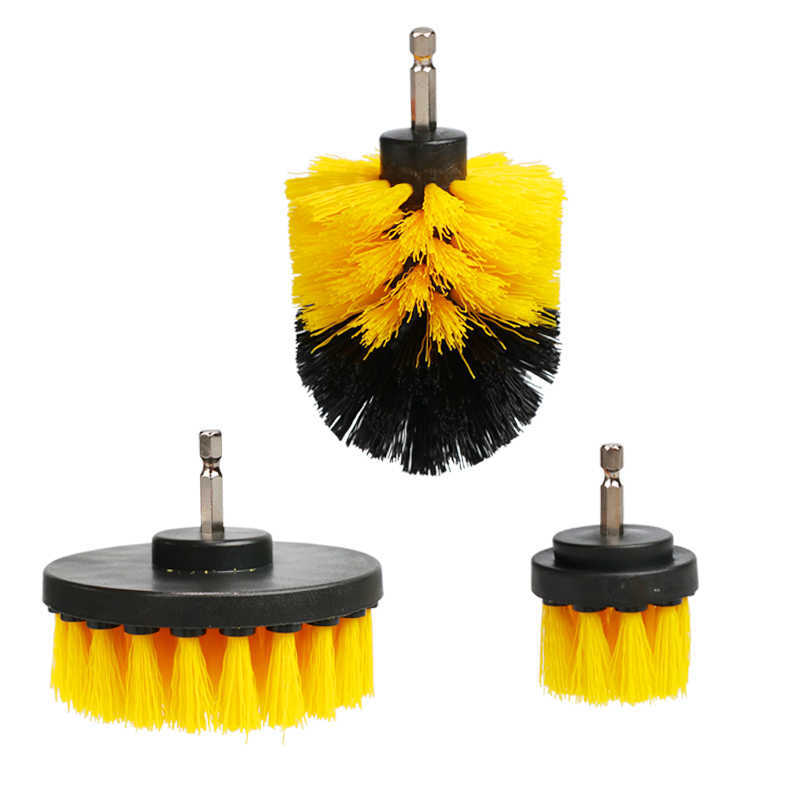 4 pièces/ensemble perceuse brosse nettoyant brosses à récurer avec tige d'extension pour voiture coulis baignoire douche cuisine Auto soins outils de nettoyage