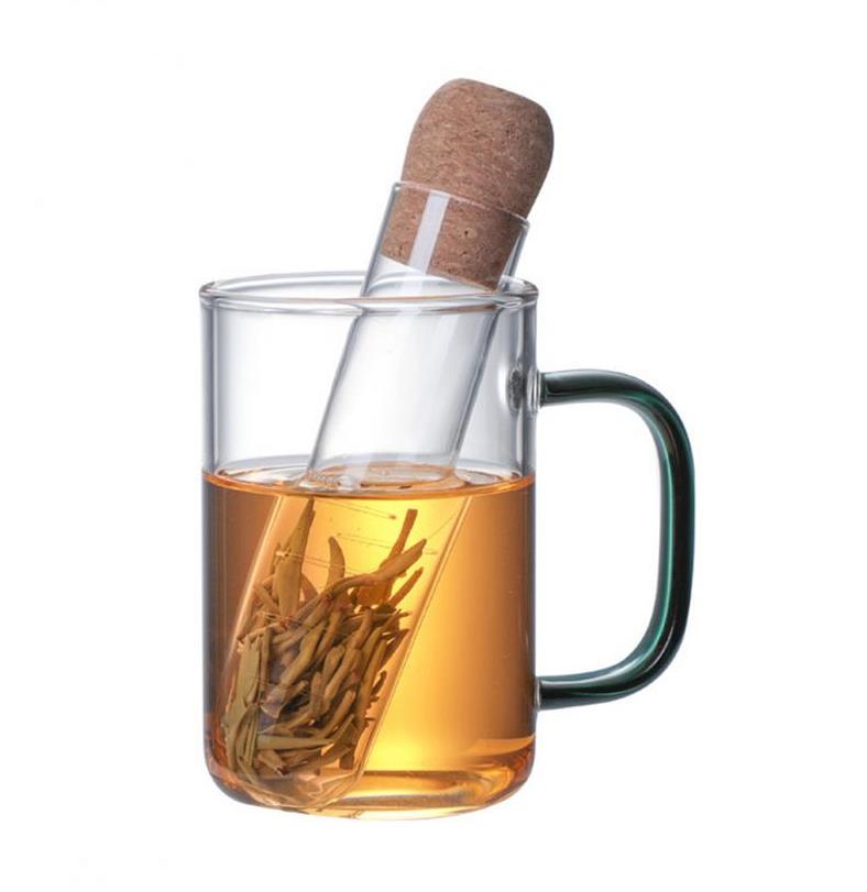 Tè in vetro Infuser Creative Pipe Design Design Glass Tè per filtro a tazza per gli accessori per utensili da tè per puer