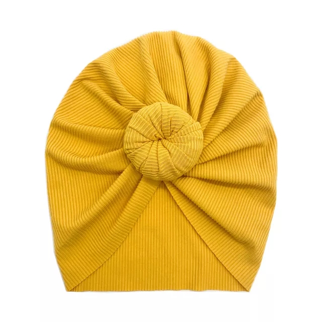 Chapeaux noués de couleur unie pour bébé fille, bandeau avec nœud, Turban indien, accessoires de tête, casquettes Hijab pour enfants