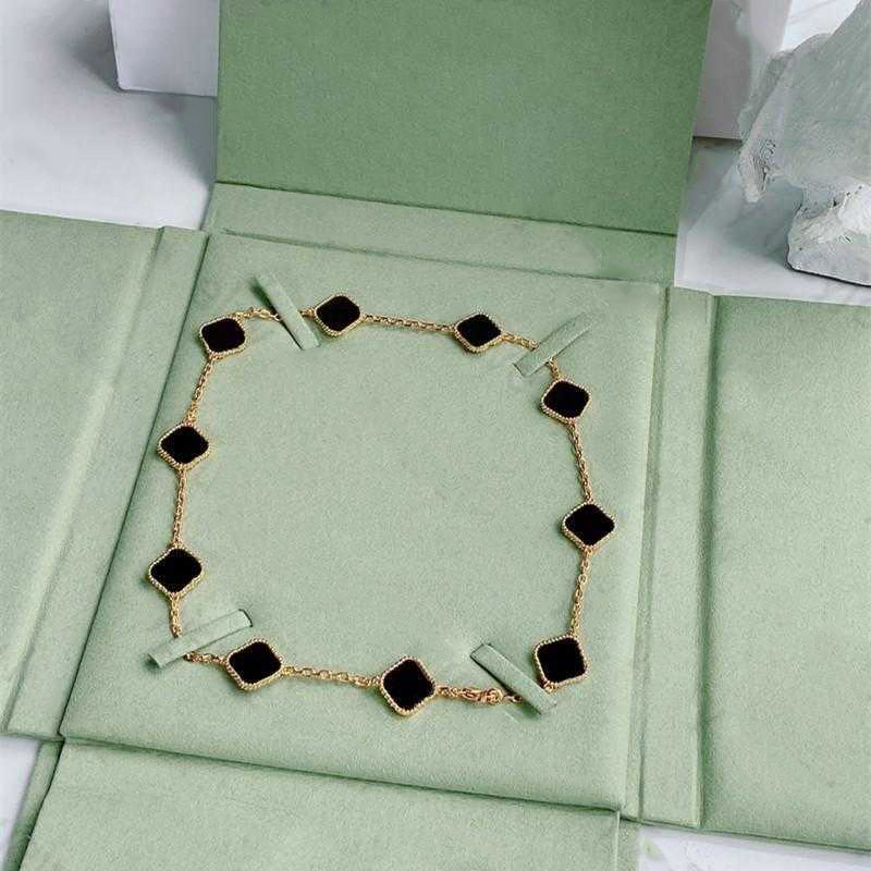 Mode ketting Elegante tien klaver klassieke kettingen Gift voor vrouw sieraden hanger van zeer kwaliteit 7 kleur9765130