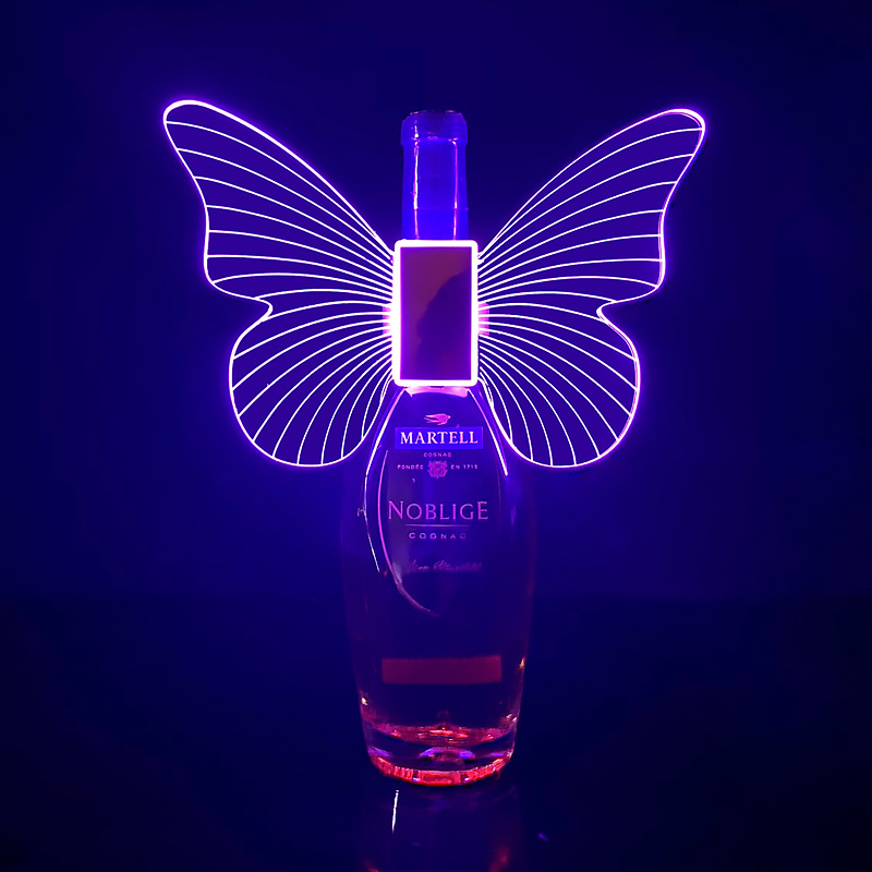 LED Bar Werkzeuge Luminöser Schmetterling Champagner Kopf Explosive Flash Stick Bunte Weinflaschenjacke für Bar KTV Party Event Dekoration