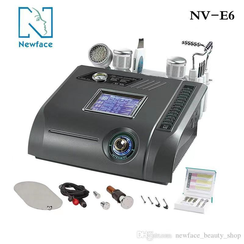 6 en 1 Diamant Dermabrasion Microdermabrasion Chaud Froid Marteau Épurateur de Peau BIO Lift Sans Aiguille Mésothérapie Photon Machine NV E6