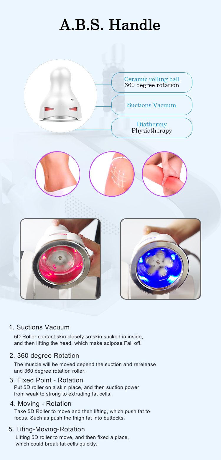 Elektrische Vakuum-Schröpfmassage, Körper-Cup-Roller, Schlankheitsmassagegerät, tragbares Spa, 360 Kavitation, RF, Vela, formende Form, Vellashape-Innenkugel-Vakuumroller