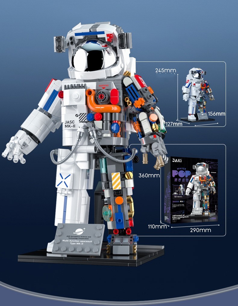 Bearbrick Astronaut Expression Puzzle Building Blocks Minifigs Astronaut Assembled Kids Toys Adult Semi perspective Mechanical Handmade Home Accessories Gift