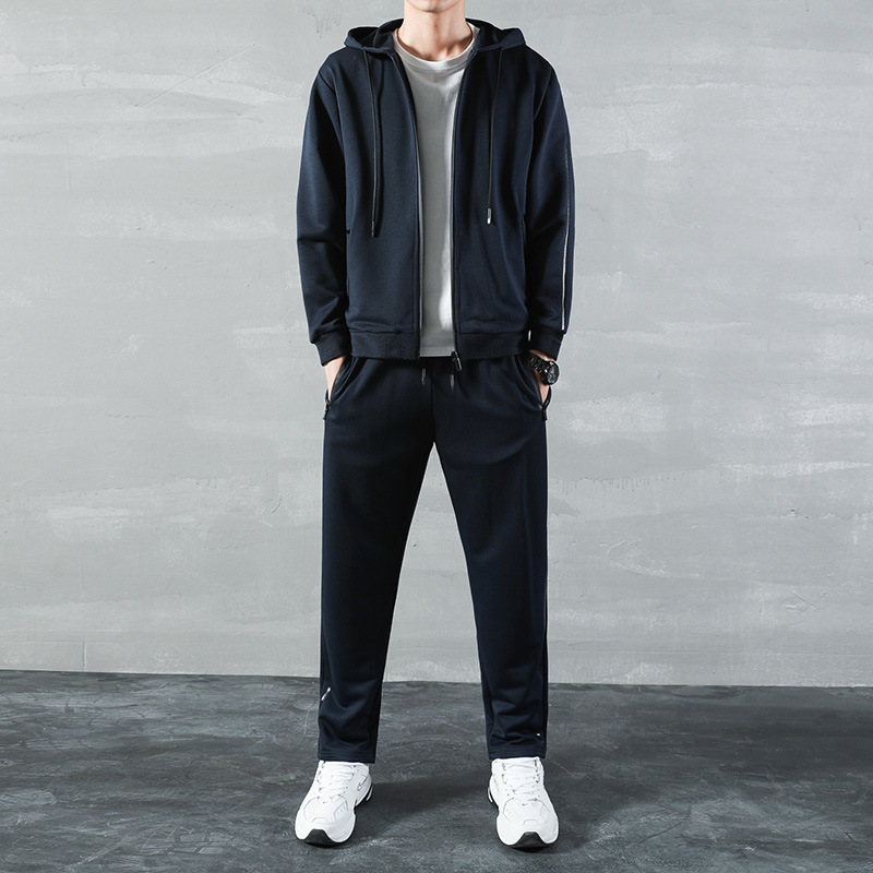 Survêtements pour hommes Hommes Survêtement Deux Pièces Ensemble Vêtements VestePants Costume De Sport Hommes Streetwear Casual Printemps Automne Sweats À Capuche Sweatpant Sportswear 220930