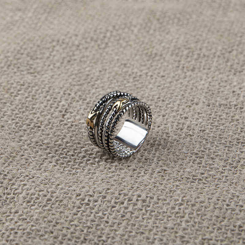 Anello croce classico da uomo Anelli moda donna vintage gioielli intrecciati in filo di rame e gioielli X regalo di anniversario di fidanzamento257u