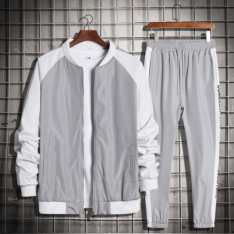 Men's Tracksuits Brand Men Sets Casual Zipper Tracksuit Spring Autumn Mens Solid Splice Set JacketPants Sports Suit Streetwear Hip Hop 220930