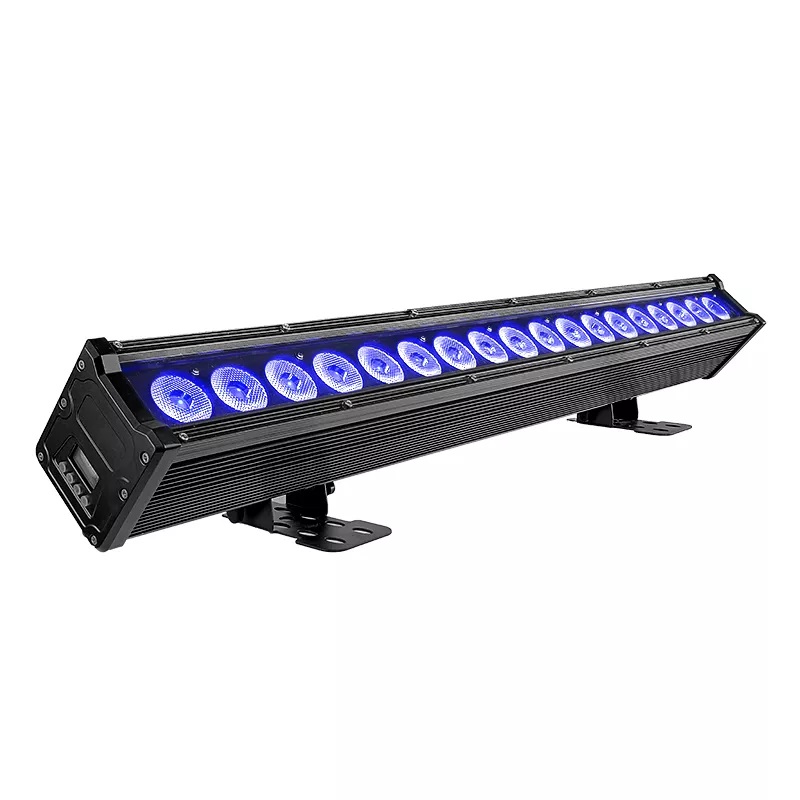 Wasserdichte LED-Effekte, IP65, Wandwaschanlage, 18 x 10 W, RGBW, 4-in-1-LEDs, Pixel, DMX512, LED-Lichtleiste mit Farbwechsel, Architekturbeleuchtung
