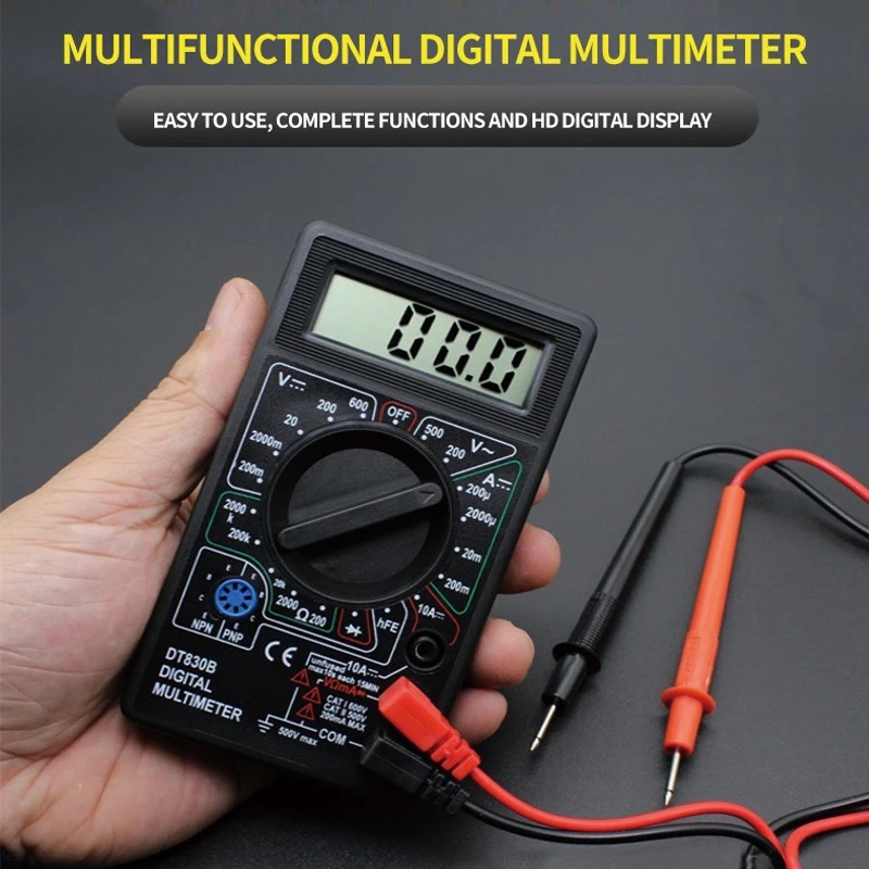 ￖvervakningsverktyg DT830B Digital Multi-Meter Mini Universal Handheld Multi-Meter Electrical Instrument