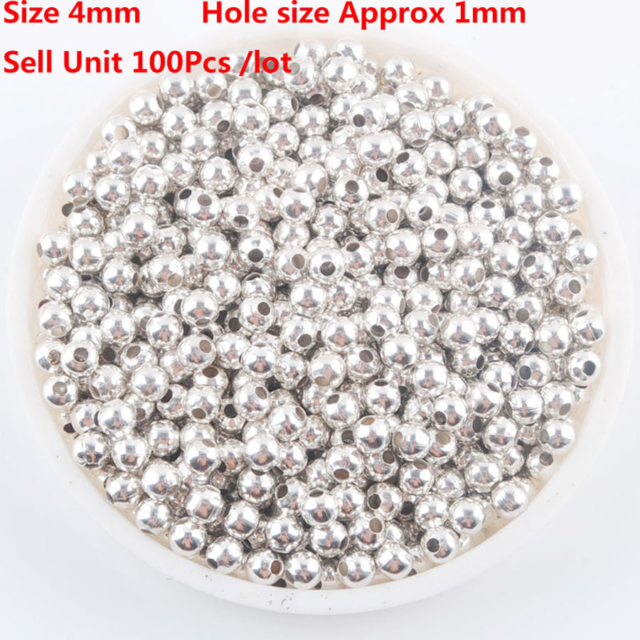 3-8mm metal demir boncuklar Gevşek aralayıcı top deliği 1-3mm bilezikler yapım