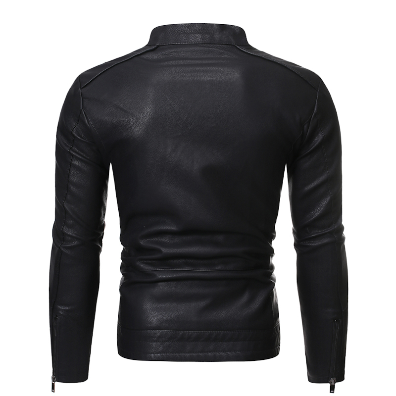 Men's Leather Faux NEGIZBER Plus Velvet PU Men Jacket Casual Solid Col 220930