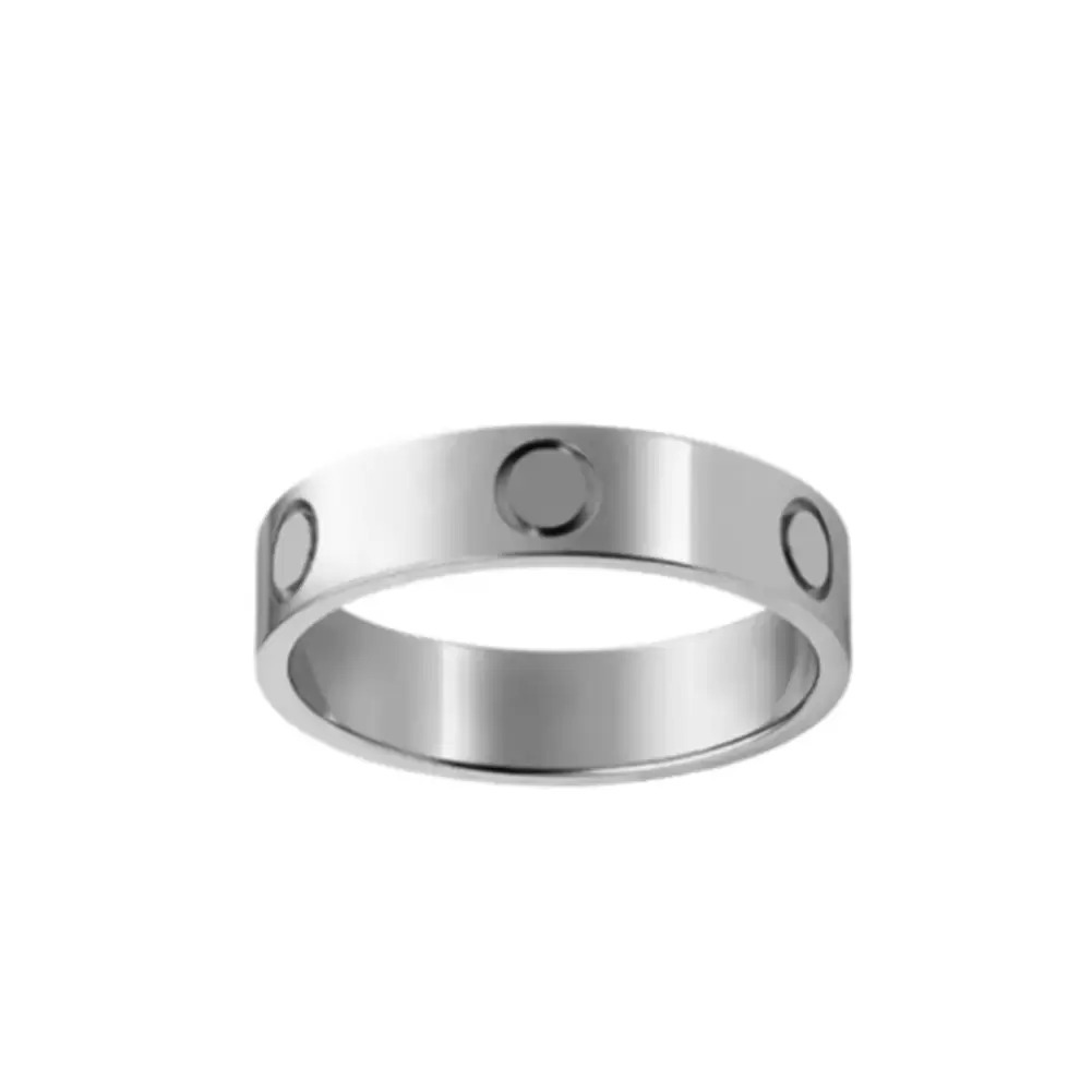 Anillo de anillo de tornillo de amor anillos para hombres clásico diseñador de lujo para mujeres titanium acero aleación de oro chapado 4 mm de 5 mm 6 mm para boda dihia3268