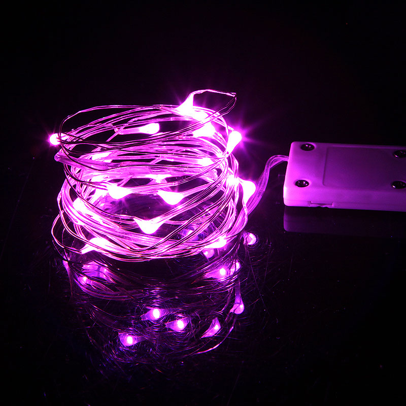 Fairy Lights LED Zasilanie bateryjne String Light 1M 2M 3M Wodoodporne srebrne świetliki Starry Lights