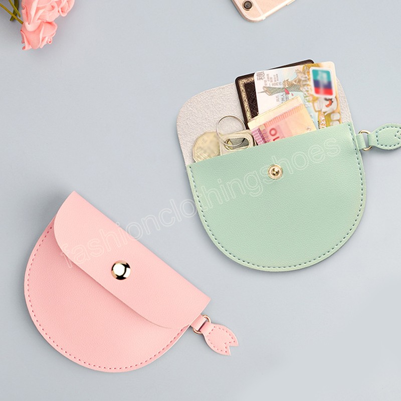 Кожаный кожаный кошелек для кожи кожи для женских девушек Candy Color Simple Coil Swormity Simploity PVC мини -сумка