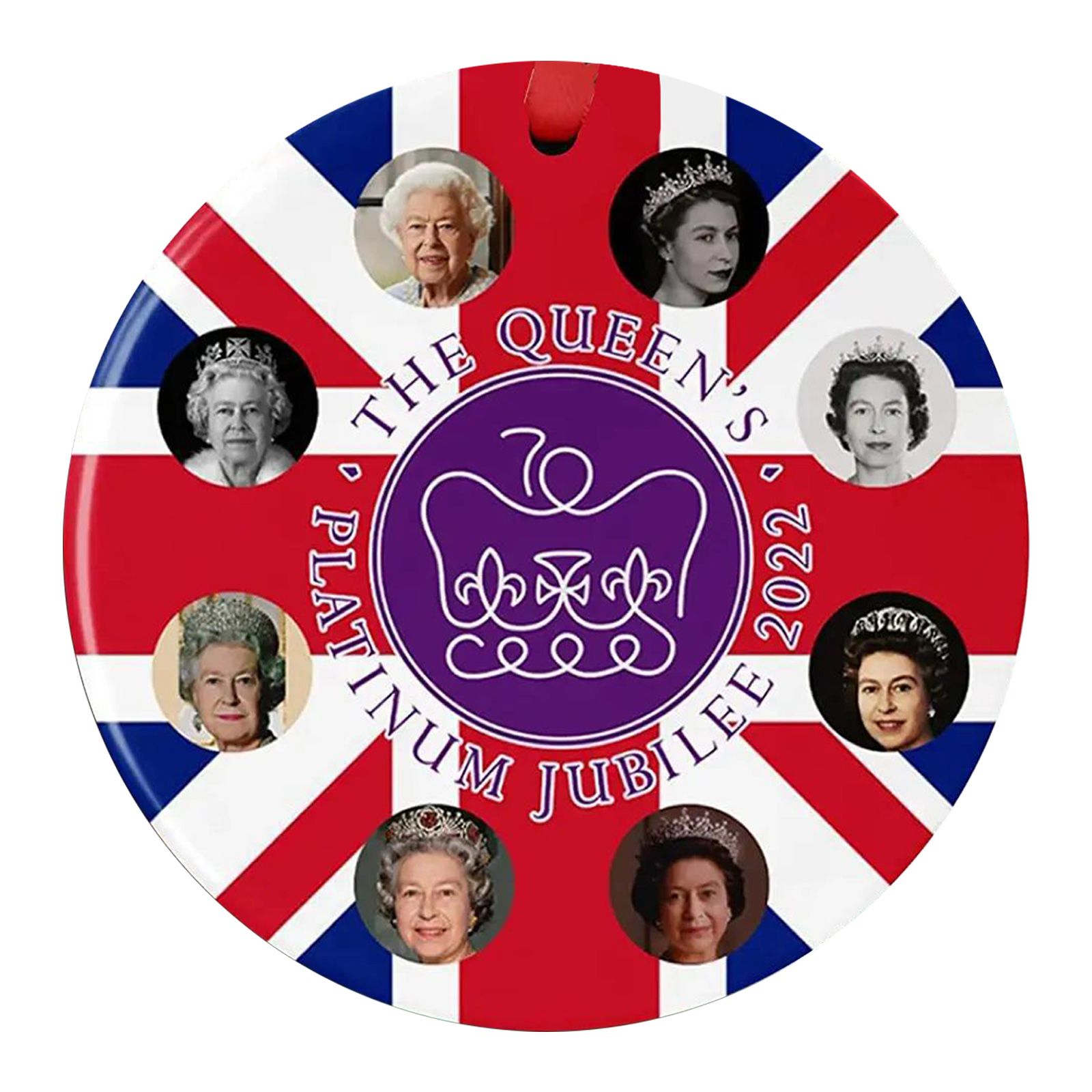 Acryl Queen Elizabeth II Platinum hanger printing Her Majestys Portret Hangend bord Verenigd Koninkrijk Reisgeschenken B102