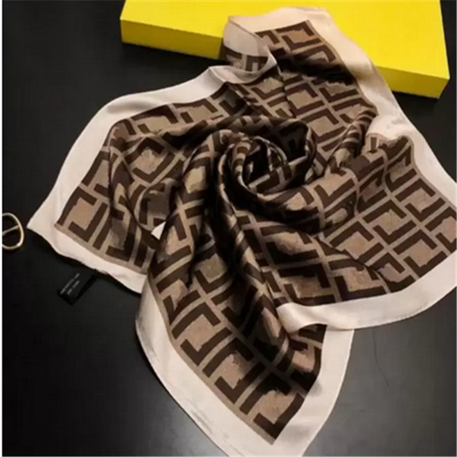 Women Printed embroidery Scarf Silk Print Foulard Satin Square Head Scarves Women Luxury Designer Shawls188L