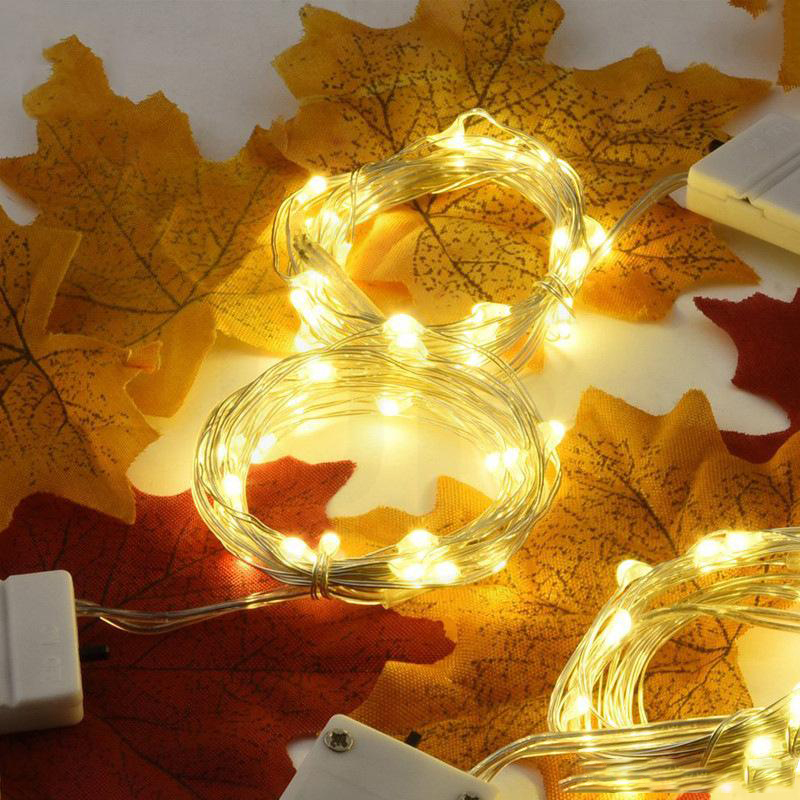 LED Fairy Lights Battery Operated String Light 1M 2M 3M Waterdichte Silver Firefly Starry Lights