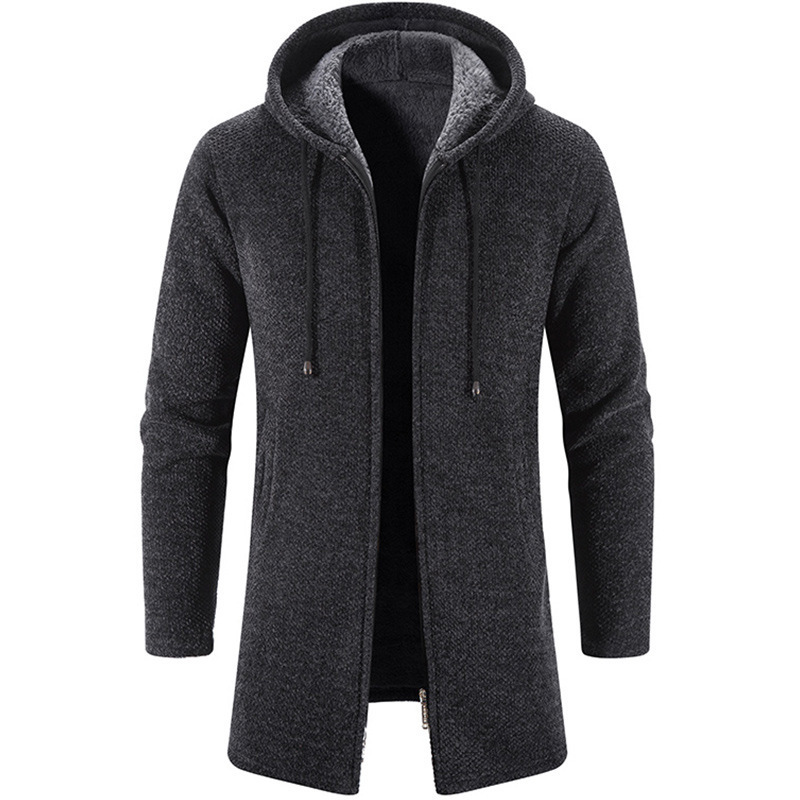 Herrenjacken Herbst Winter Kaschmir Herren Strickjacke Mit Kapuze Fleece Strickpullover Mantel Männlich Warme Strickjacke Dicke Windjacke Jacken 220930