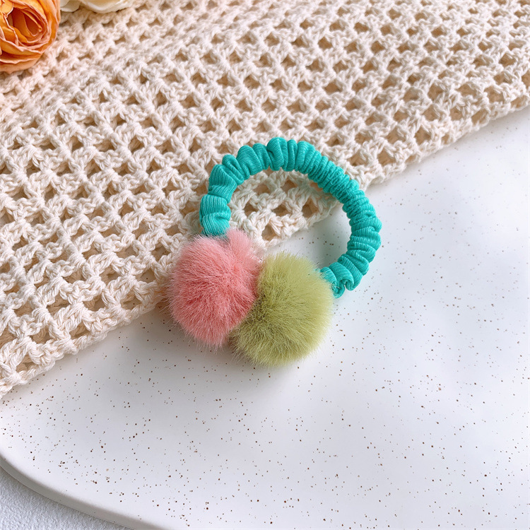 Carino bambini colorati Hairball elastico capelli anello copricapo autunno e inverno nuova moda Corea dolce ragazza accessori capelli