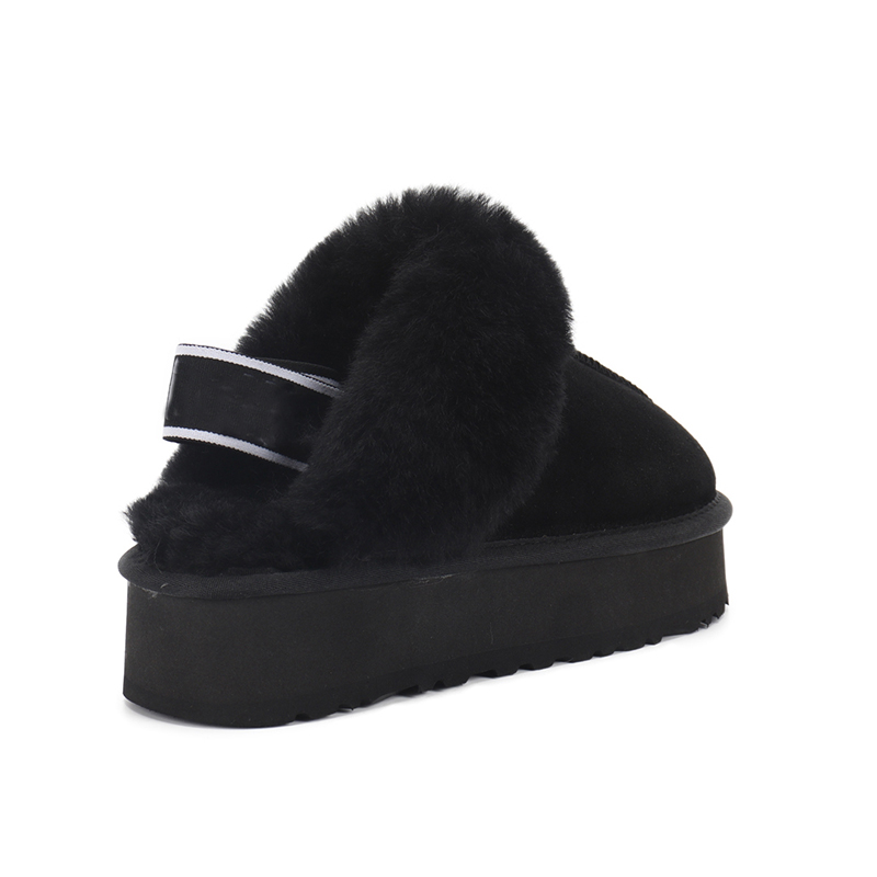 Winter-Designer-Australien-Plateau-Slipper für Damen, Australien-Schneestiefel-Pantoffeln, Pelz-Slides, Tasman-Pantoffeln, kastanienbraunes Wildleder, Mini-Plateau-Stiefel