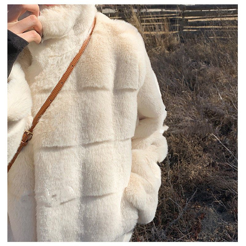 Kadın kürk taklit sıcak palto Lady Fashion Beltleneck Mink Sonbahar Kış Zarif Kalın Ceketler Kadınlar için Giysiler 220930