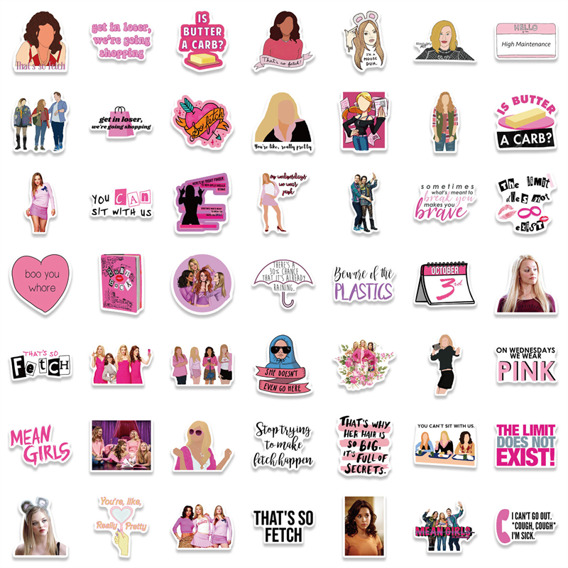 Mean Girls Stickers US Funny Movie Adesivi creativi fai da te decorativi laptop