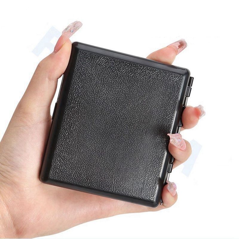 Black Abs Plastic Cigarette Case Holder Dry Herb Tobacco Storage Cover Box Portable Metal Clip Innovative Protective Shell Smoking Stash Cases DHL