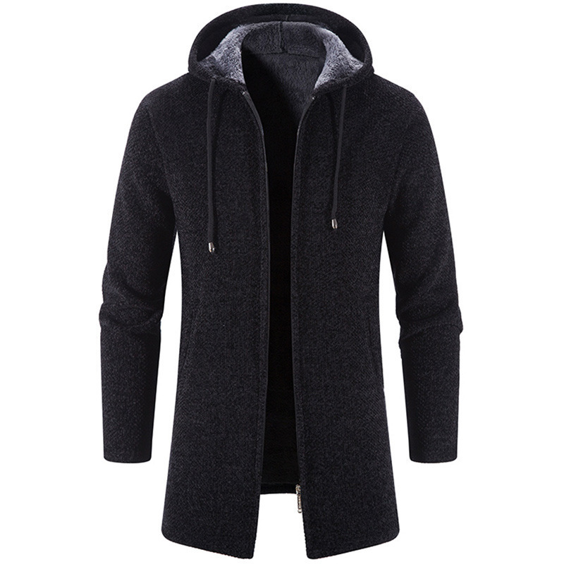 Herrenjacken Herbst Winter Kaschmir Herren Strickjacke Mit Kapuze Fleece Strickpullover Mantel Männlich Warme Strickjacke Dicke Windjacke Jacken 220930