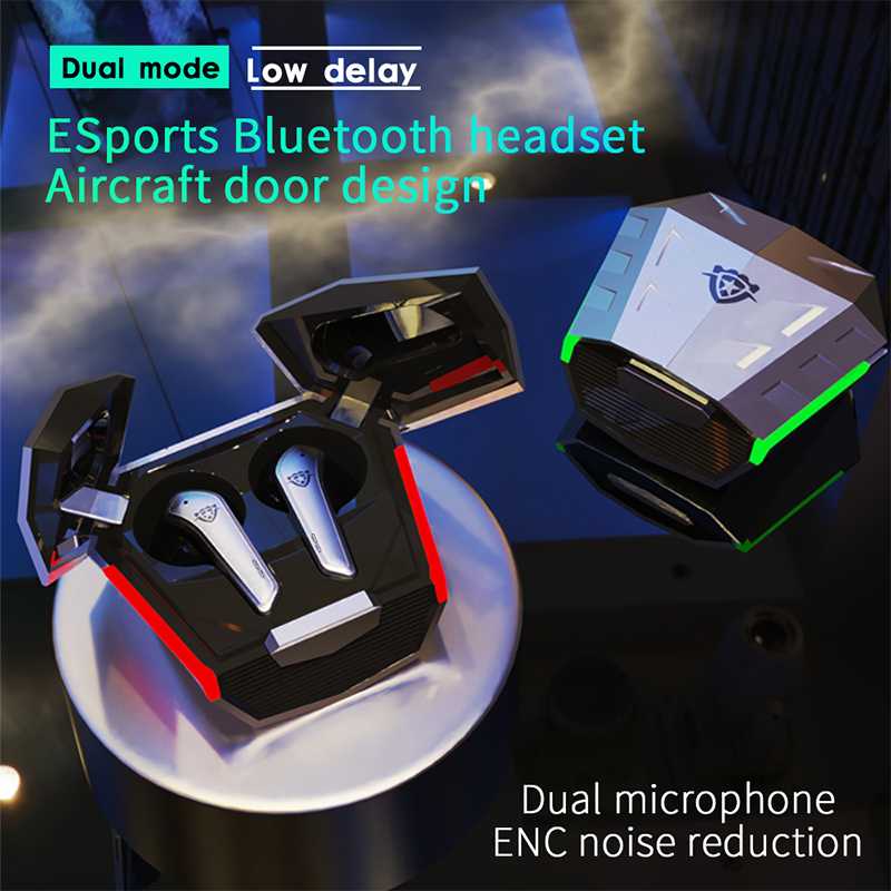 新しいeSports Bluetoothイヤホン航空機ドアデザインH10ゲームワイヤレスヘッドフォン音楽イヤホンヘッドセット