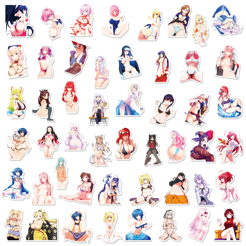 Anime Girl Autocollants pour Ordinateur Portable Cadeau Ados Adultes Fille Garçons Étanche Mixte Autocollant