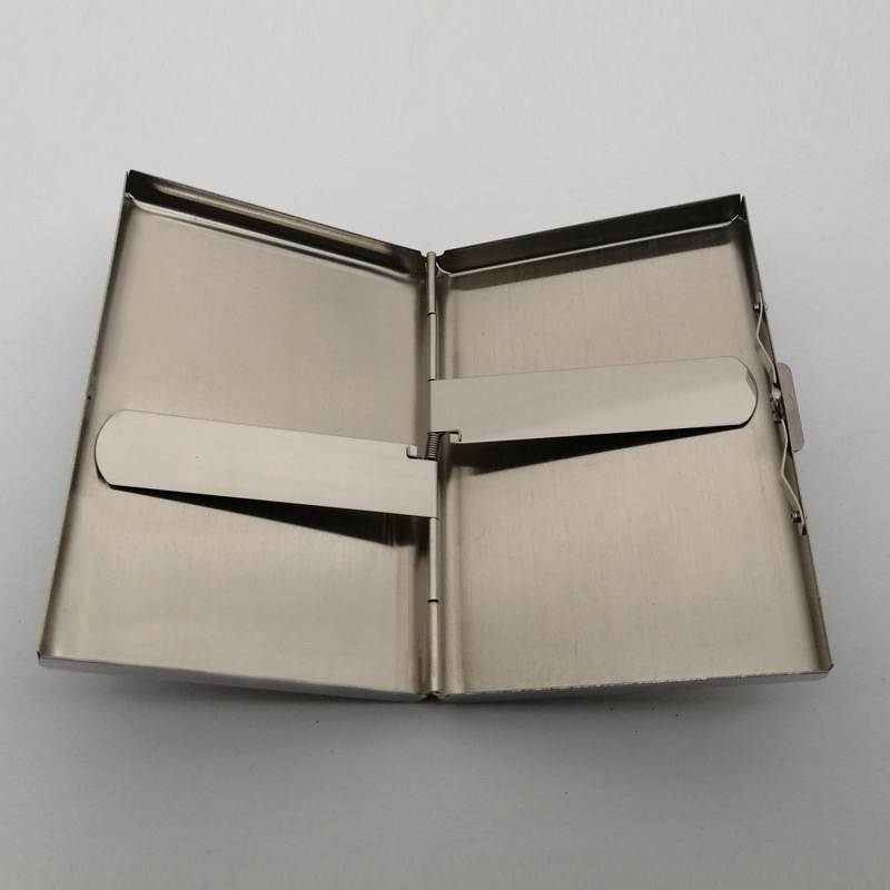 Cool Thin Style Stainless Steel Cigarette Case Holder Dry Herb Tobacco Storage Cover Box Portable Clip Innovative Protective Shell Smoking Stash Cases