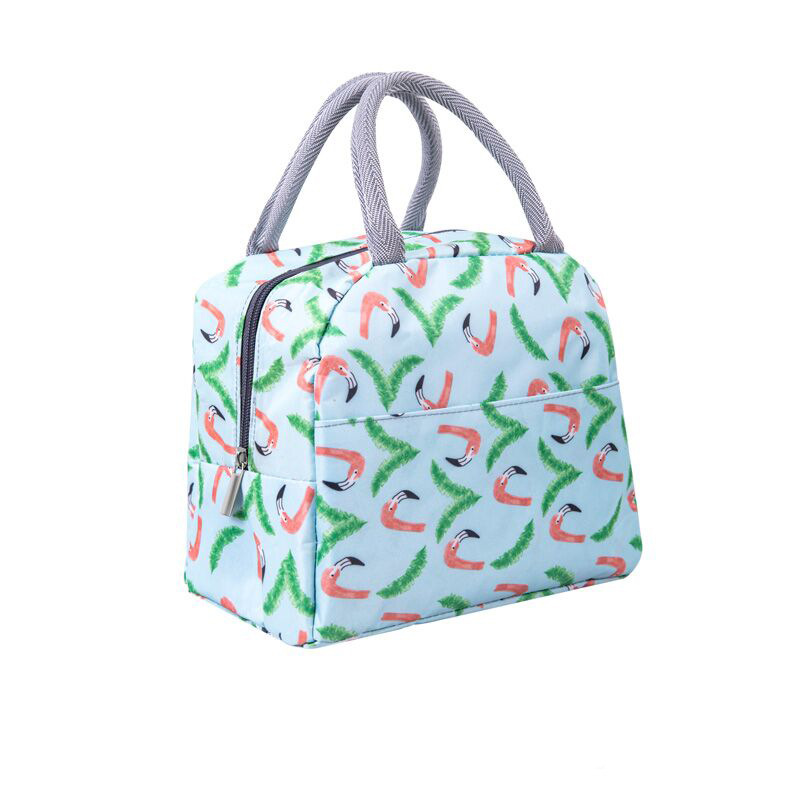 Lunchv￤skor Oxford Thermal Isolated Lunchbox Tote Cooler Bag Bento Pouch Lunch Container School Food Storage Bags Flamingo Unicorn DH74