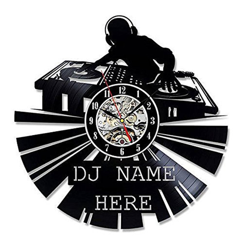 Wandklokken Djing Vinyl Record Clock Modern Design Music Theme DJ Rock Band Combinatie CD Hangen Work Home Decor 220930