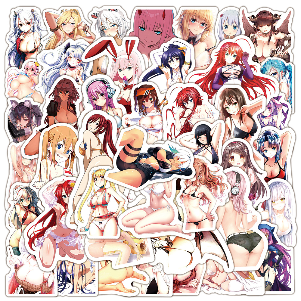 Hentai Sexy Anime Stickers Kawaii Hot Lady Loli Vinyl Sticker Waterproof Aesthetic Decals for Teens Boys Adults
