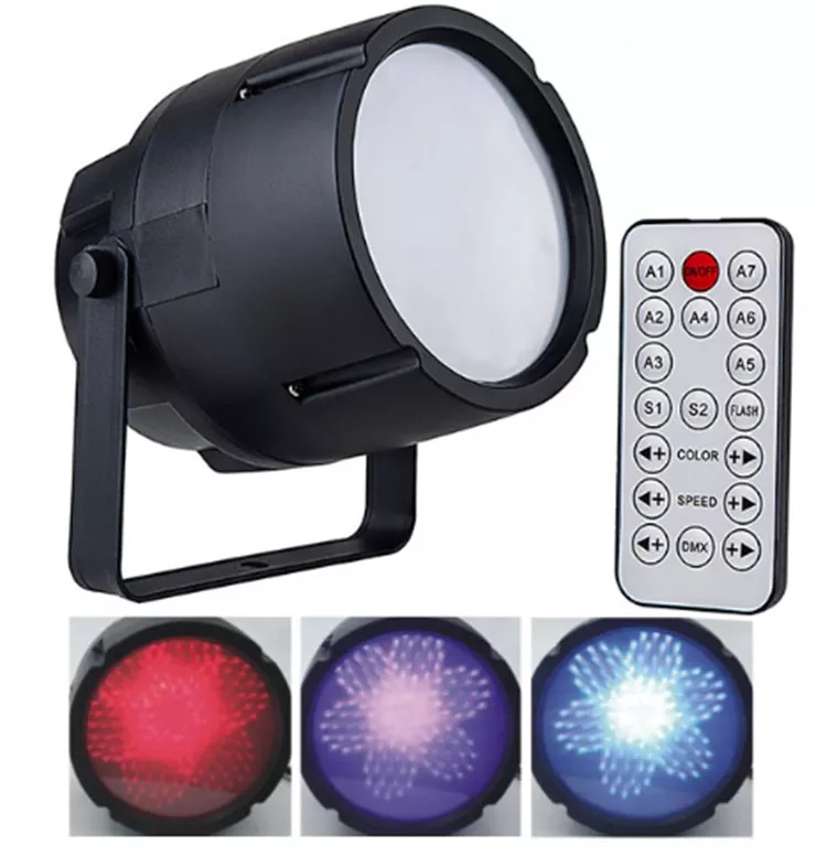 İyi fiyat aşaması ışık LED RGB 3in1 Efekt Işık 3D lens kapağı Dmx512 ile ev partileri için uzaktan kumanda Düğün Oyuncakları