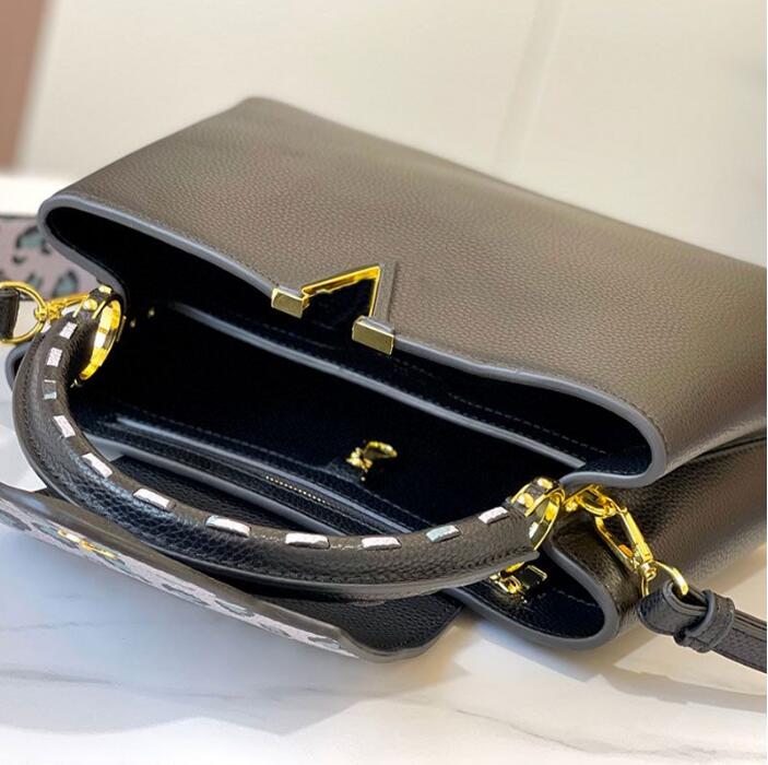 Leopard Flap Shoulder Bags Crossbody Messenger Bag Women Handbags Purse Clemence Cowhide Genuine Leather Quality Removable Wide Strap Gold Hardware Pouch