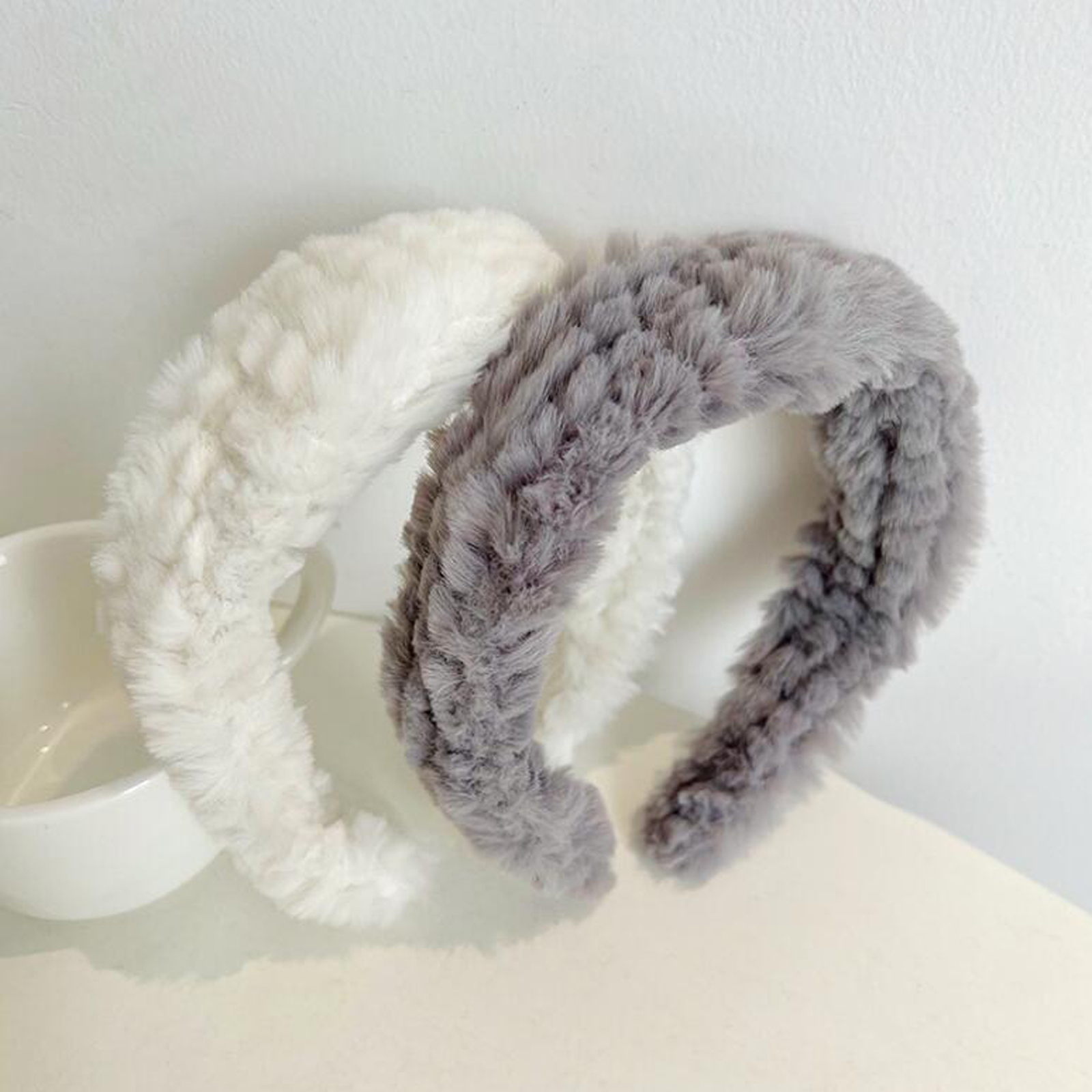 Nieuwe Mode Dames Haaraccessoires Warme Pluizige Hoofdband Volwassen Zachte Winter Tulband Hoofddeksels Haarband