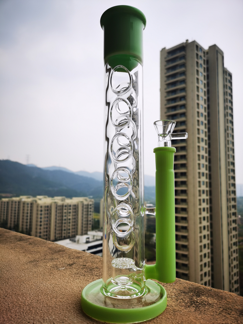 Vintage Davin Titland Glass Bong Water smoking hookah pipe 18mm Joint Bubbler Perc Oil Dab Rigs can put customer logo by DHL UPS CNE