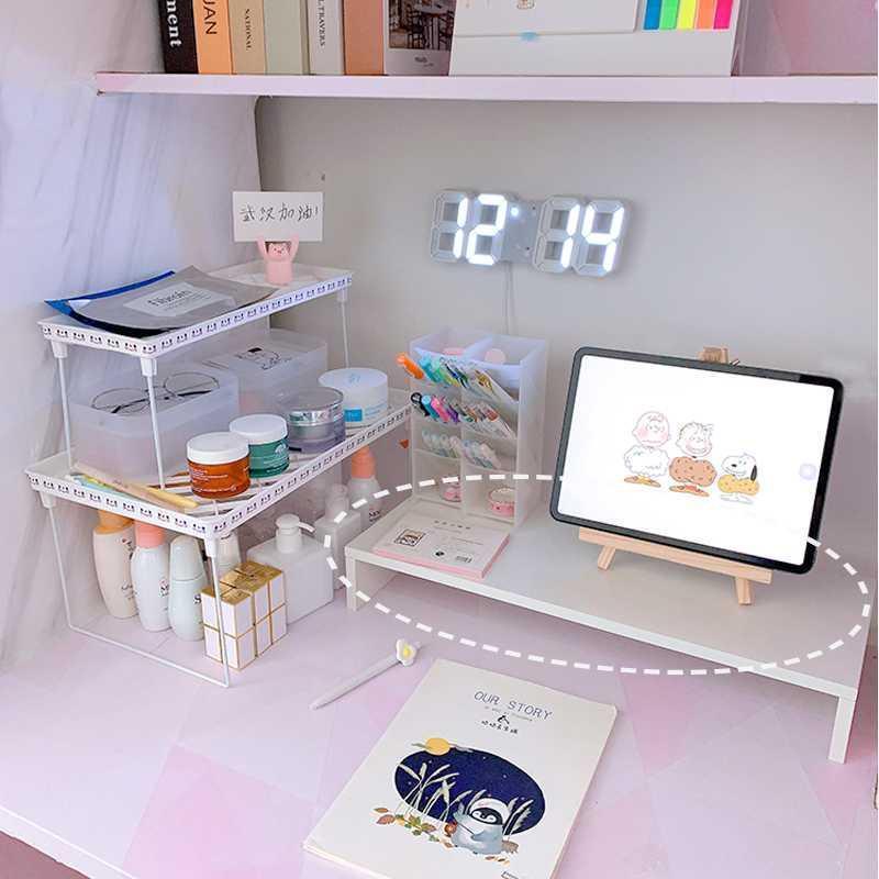 Bureau tafel klokken Noordse 3D digitale muur lichtgevende LED Night Light Alarm tijddatum display Modern Office Home Decor 220930