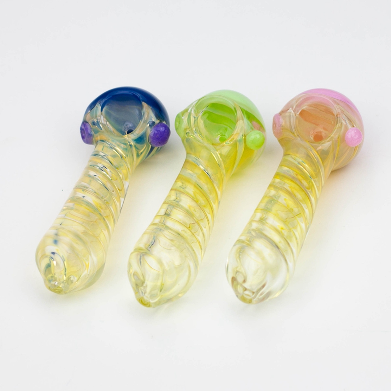 Latest COOL Colorful Twisted Soft Spoon Pipes Pyrex Thick Glass Dry Herb Tobacco Portable Hand Tube Smoking Filter Handmade Cigarette Holder DHL