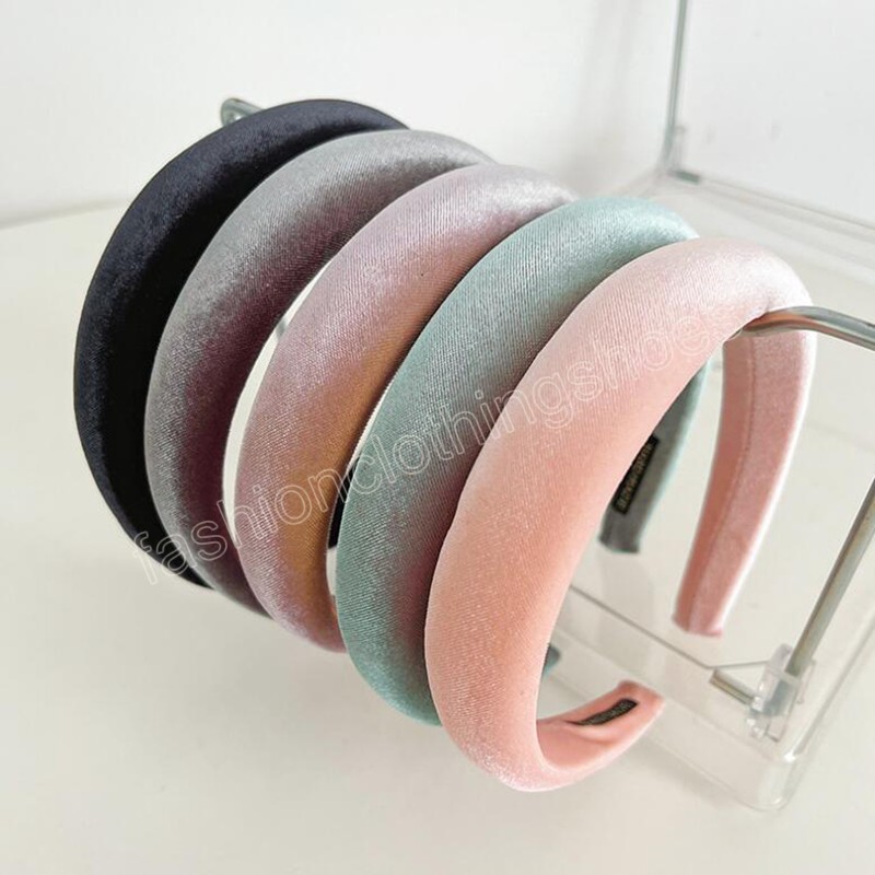 Fashion Femme's Hoop Couple Soft Couleur Sponge Hairband pour les coiffures d'automne adultes Accessoires de cheveux d'automne