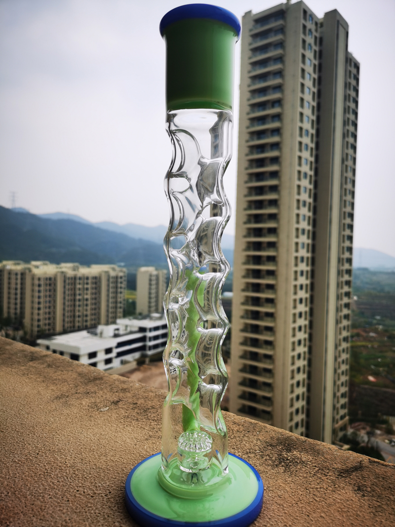 Vintage Davin Titland Glass Bong Water smoking hookah pipe 18mm Joint Bubbler Perc Oil Dab Rigs can put customer logo by DHL UPS CNE