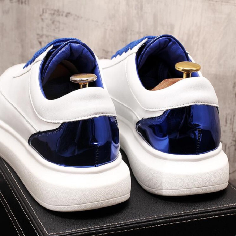 British Style Men Casual Platform White Shoes Breattable Party Dress Ankelbåtar Masculina Zapato DA03