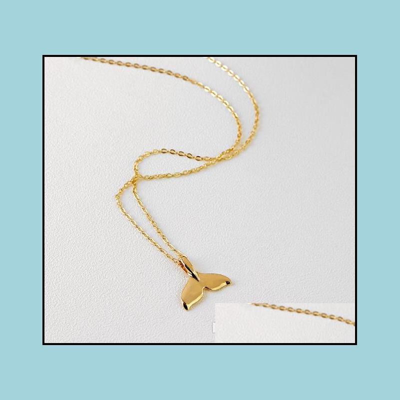 PendanT Necklaces Lovely Whale Tail Fish NauTical Charm Necklace For Women Girls Animal Fashion Necklaces Mermaid T Sexyhanz Dhjm0