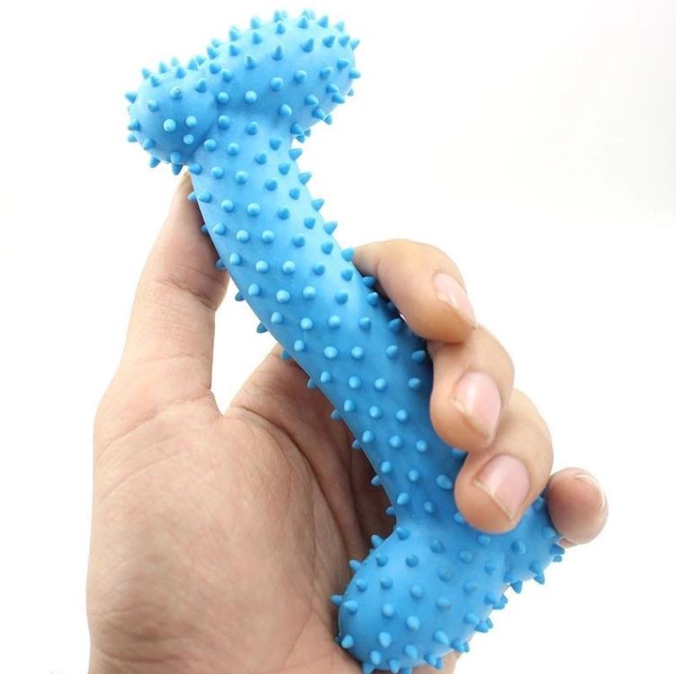 Dog Toys Pet Toy Lovely Rubber Pet-Dog Bone Bite Resistant Teeth Cleaning Chew-Toy 3 Bright colors SN6813