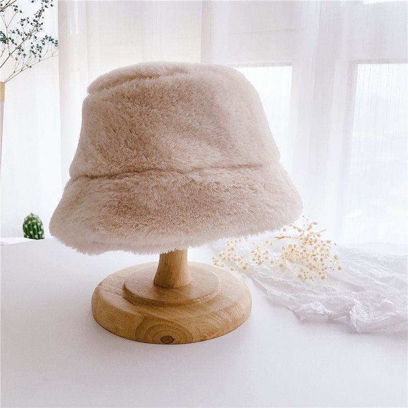 Autumn Winter baby barn faux päls hatt mjuk varma mössor barn mössa öronmuff pojkar flickor hink hattar