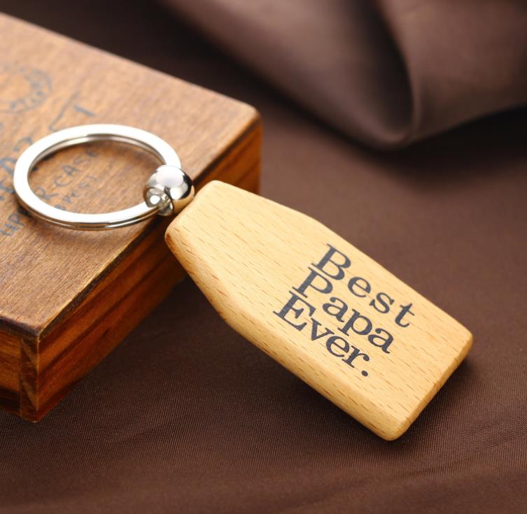 Party Favor Family Ever Keychain Dad Papa Grandpa Love You More Wooden Key Chain Key-Ring Car Keyring Family-Jewelry Handbag Pendant Gift SN4198