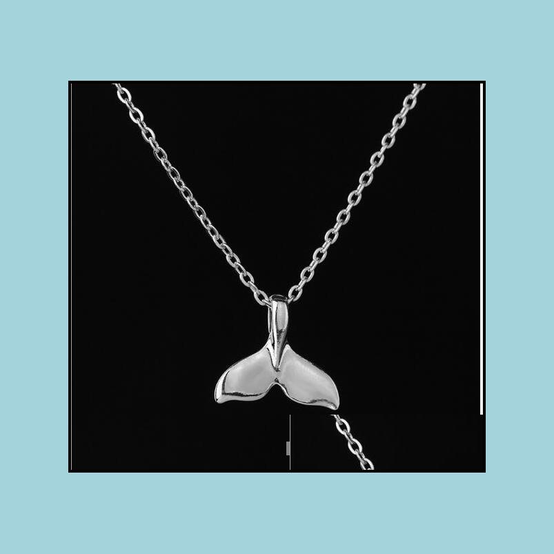 PendanT Necklaces Lovely Whale Tail Fish NauTical Charm Necklace For Women Girls Animal Fashion Necklaces Mermaid T Sexyhanz Dhjm0