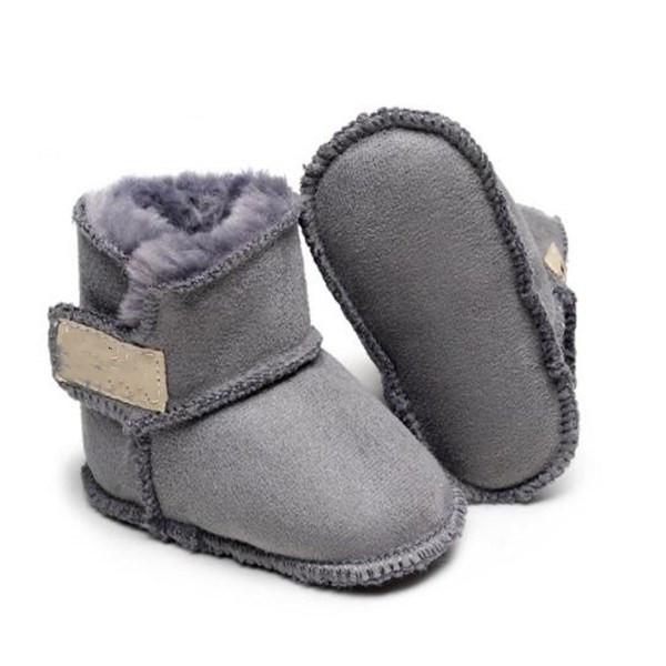 Bebé recién nacido Primeros pasos Zapatos Botas de nieve cálidas Marca Niños infantes Zapatillas cómodas Diseñador Tela de algodón Niño Rojo negro Gris Transpirable Niños Niñas Zapatillas de deporte