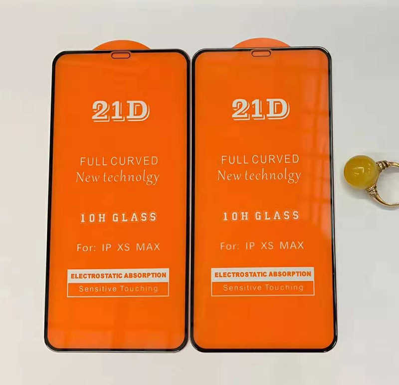 Hurtownia 21D szklana ochraniacz ekranu dla iPhone'a 14 14max 13 12 Mini 11 Pro Max XS XR 8 7 6s Plus SE2 Pełna okładka pokrycia na 13